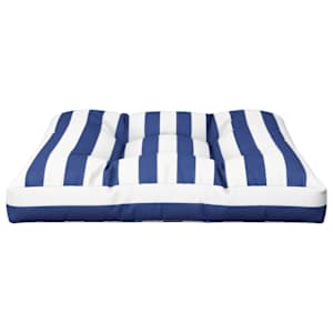Poduška na palety modré a bílé pruhy 80 x 80 x 12 cm textil - obrázek 5