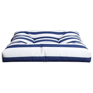 Poduška na palety modré a bílé pruhy 80 x 80 x 12 cm textil - obrázek 6