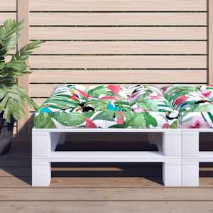 Poduška na palety vícebarevná 80 x 80 x 12 cm textil - obrázek 1