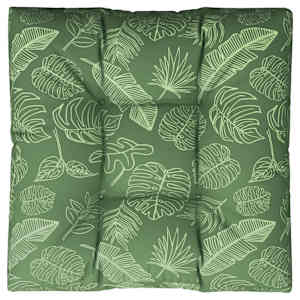 Poduška na palety vzor listů 80 x 80 x 12 cm textil - obrázek 2