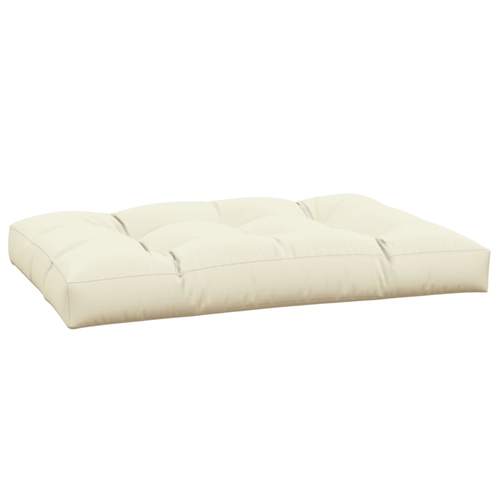 vidaXL Poduška na palety krémová 120 x 80 x 12 cm textil