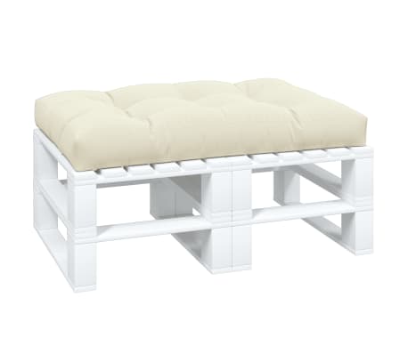vidaXL euroaluse istmepadi, kreemjas, 120x80x12cm, kangas