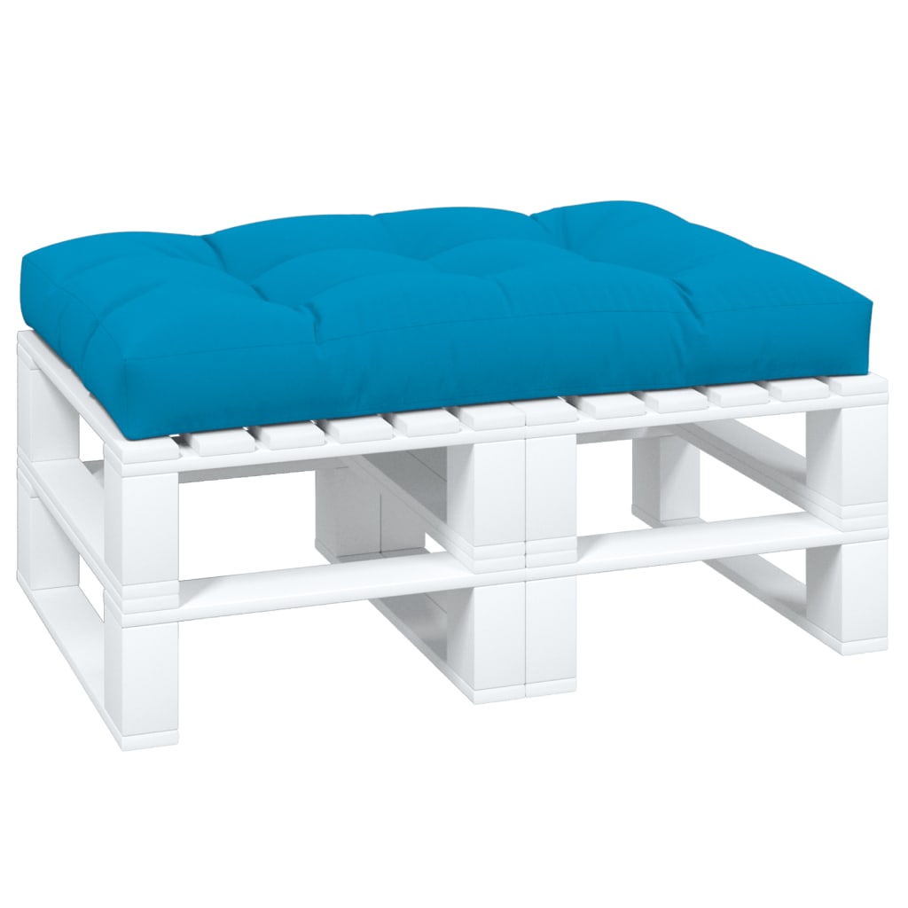 vidaXL Palletkussen 120x80x12 cm stof blauw afbeelding