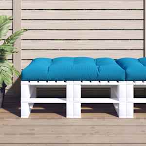 Blazina za kavč iz palet modra 120x80x12 cm