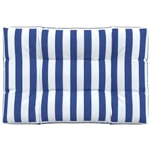Poduška na palety modré a bílé pruhy 120 x 80 x 12 cm textil - obrázek 2