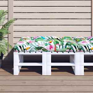 Blazina za kavč iz palet večbarvno blago 120x80x12 cm