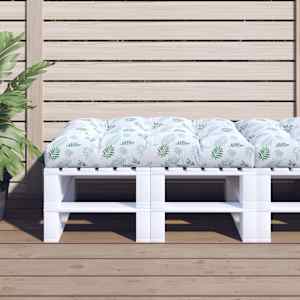 Poduška na palety vzor listů 120 x 80 x 12 cm textil - obrázek 1