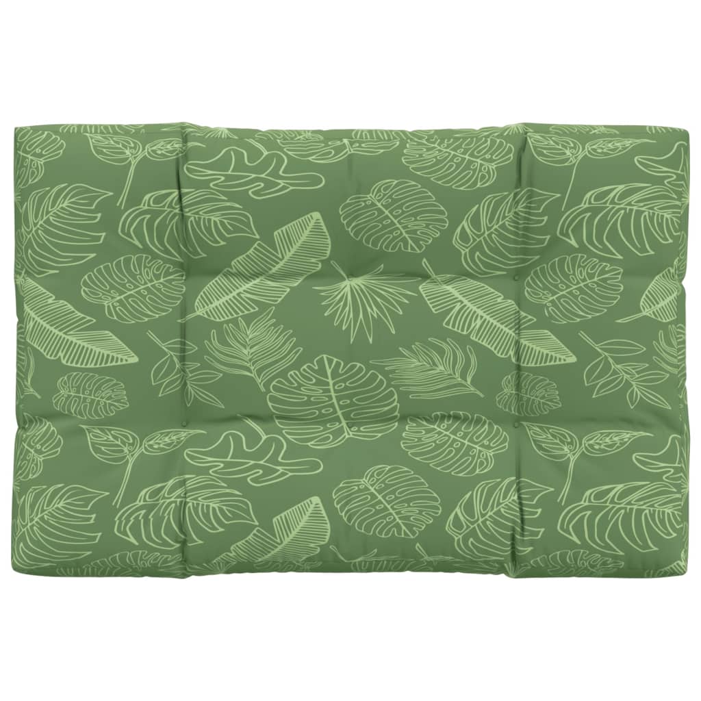 vidaXL Poduška na paletovú pohovku vzor listov 120x80x12 cm látka