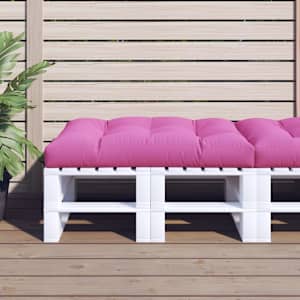 Blazina za kavč iz palet roza 120x80x12 cm blago