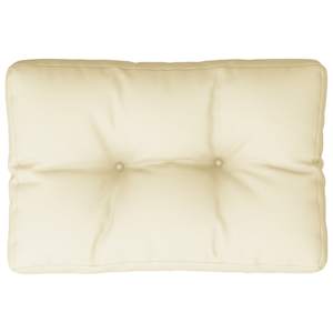Poduška na palety krémová 50 x 40 x 12 cm textil - obrázek 2