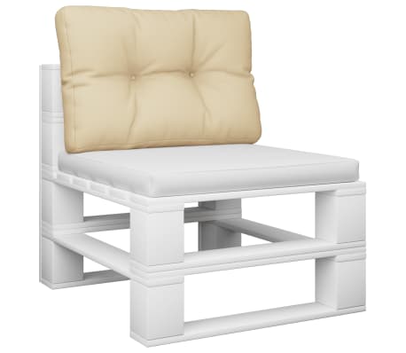 vidaXL Paletės pagalvėlė, smėlio spalvos, 50x40x12cm, audinys