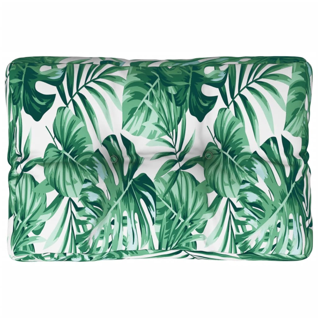 vidaXL Poduška na paletovú pohovku vzor listov 50x40x12 cm látka