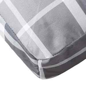 Poduška na palety šedá károvaná 50 x 40 x 12 cm textil - obrázek 7