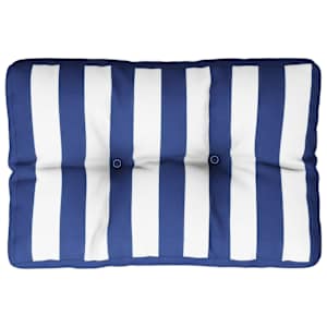 Poduška na palety modré a bílé pruhy 50 x 40 x 12 cm textil - obrázek 2