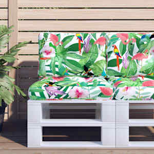Poduška na palety vícebarevná 50 x 40 x 12 cm textil - obrázek 1