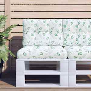 Poduška na palety vzor listů 50 x 40 x 12 cm textil - obrázek 1