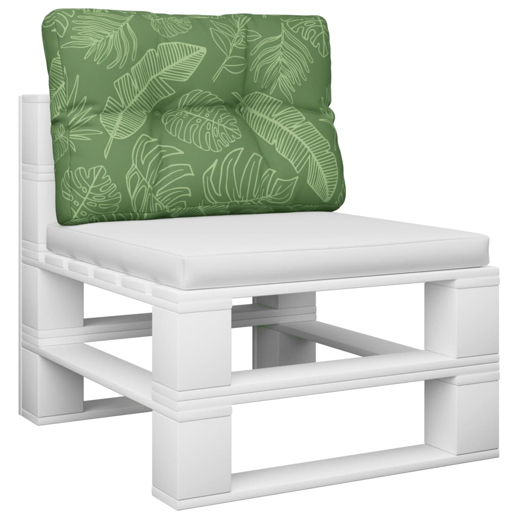 vidaXL Poduška na paletovú pohovku vzor listov 50x40x12 cm látka