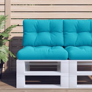 Poduška na palety tyrkysová 50 x 40 x 12 cm textil - obrázek 1