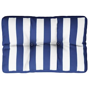 Poduška na palety modré a bílé pruhy 60 x 40 x 12 cm textil - obrázek 2