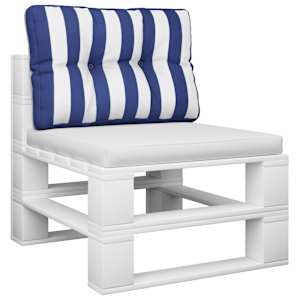 Poduška na palety modré a bílé pruhy 60 x 40 x 12 cm textil - obrázek 3