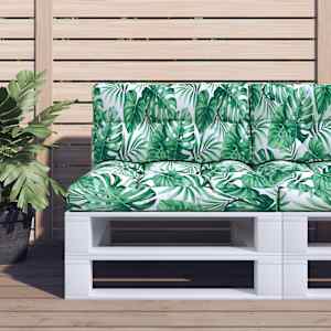 Poduška na palety vzor listů 70 x 40 x 12 cm textil - obrázek 1