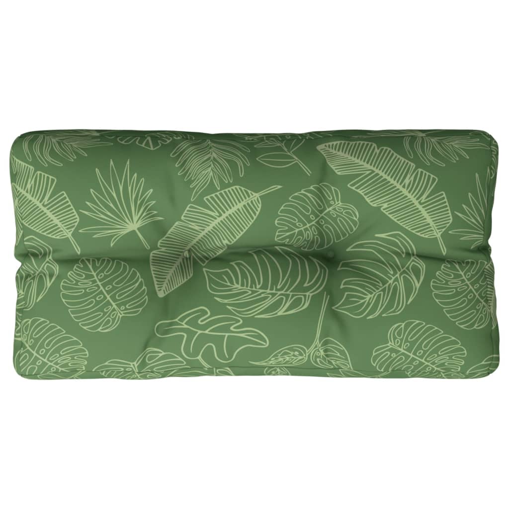 vidaXL Poduška na paletovú pohovku vzor listov 70x40x12 cm látka