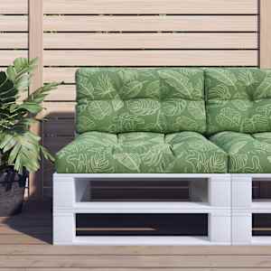 Poduška na palety vzor listů 70 x 40 x 12 cm textil - obrázek 1