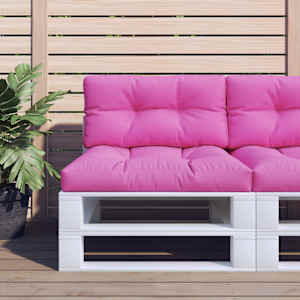 Poduška na palety růžová 70 x 40 x 12 cm textil - obrázek 1