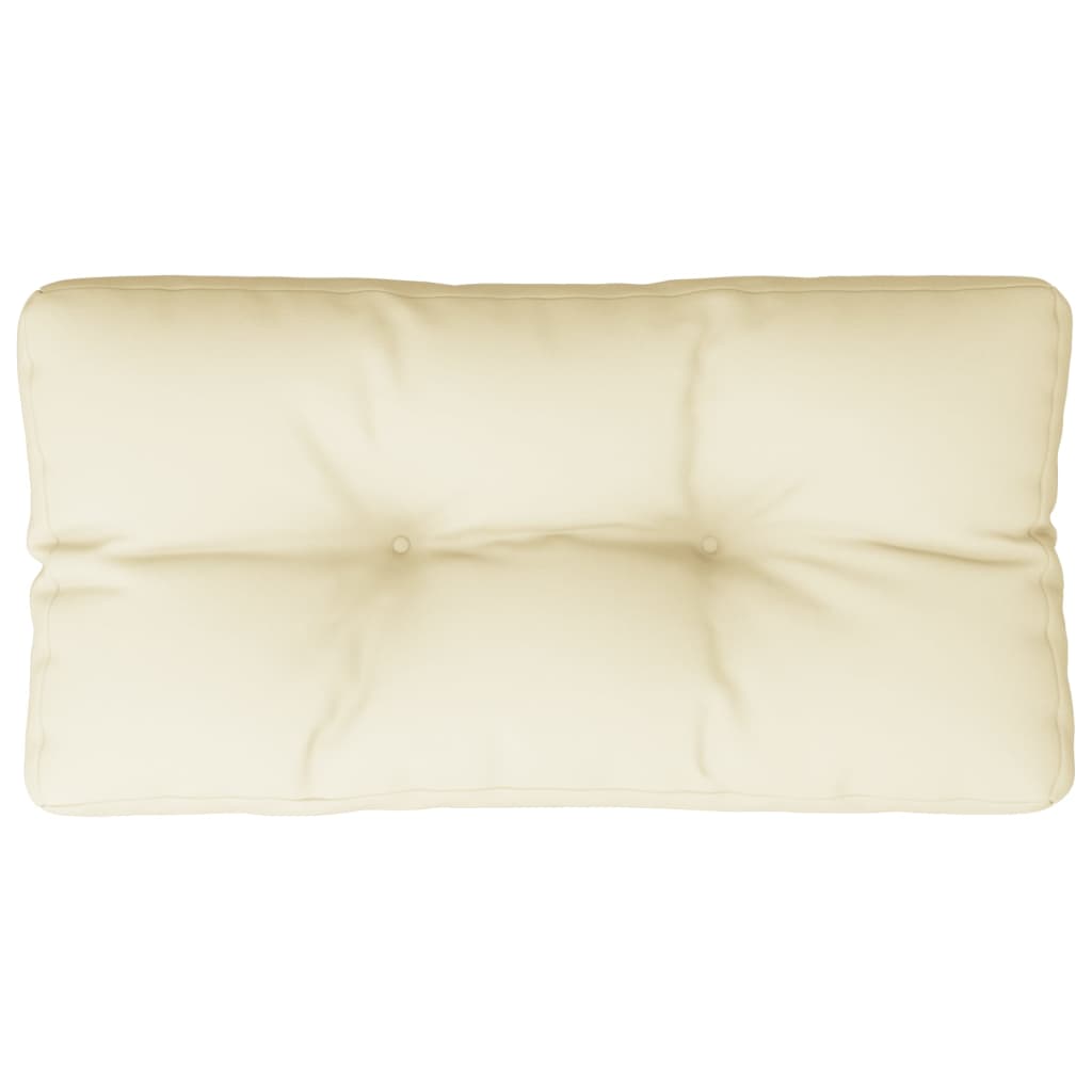 vidaXL Poduška na palety krémová 80 x 40 x 12 cm textil