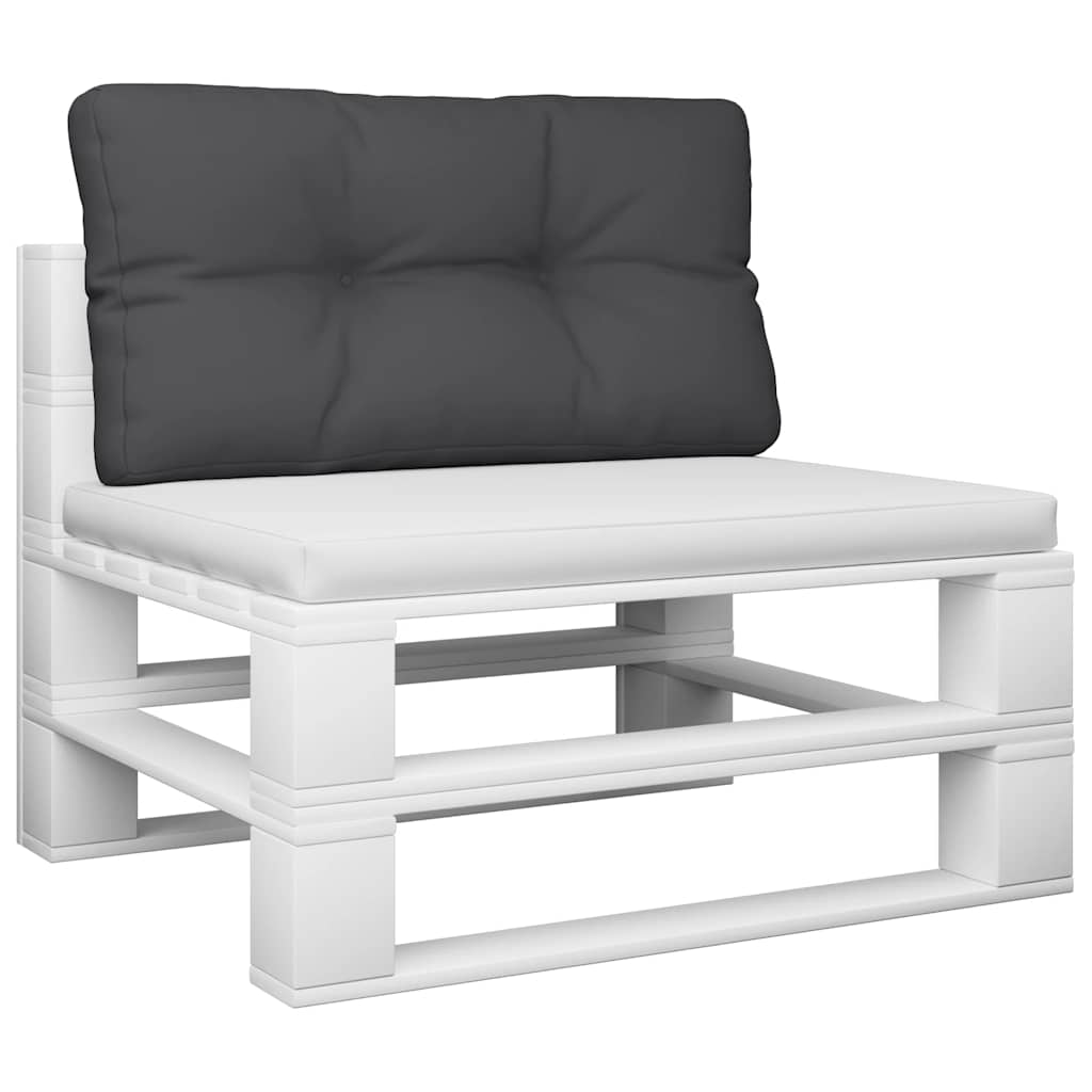 vidaXL Palletkussen 80x40x12 cm stof zwart afbeelding