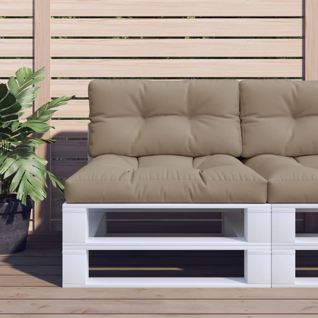 vidaXL pallehynde 80x40x12 cm stof gråbrun