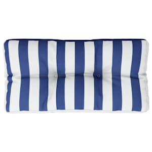 Poduška na palety modré a bílé pruhy 80 x 40 x 12 cm textil - obrázek 2