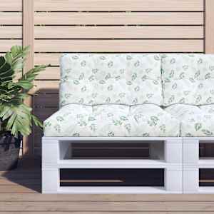 Poduška na palety vzor listů 80 x 40 x 12 cm textil - obrázek 1