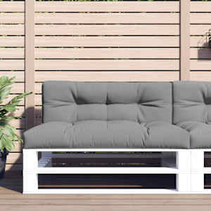 Poduška na palety šedá 120 x 40 x 12 cm textil - obrázek 1