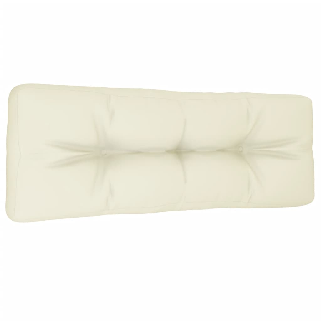 vidaXL Palletkussen 120x40x12 cm stof crèmekleurig, foto 2