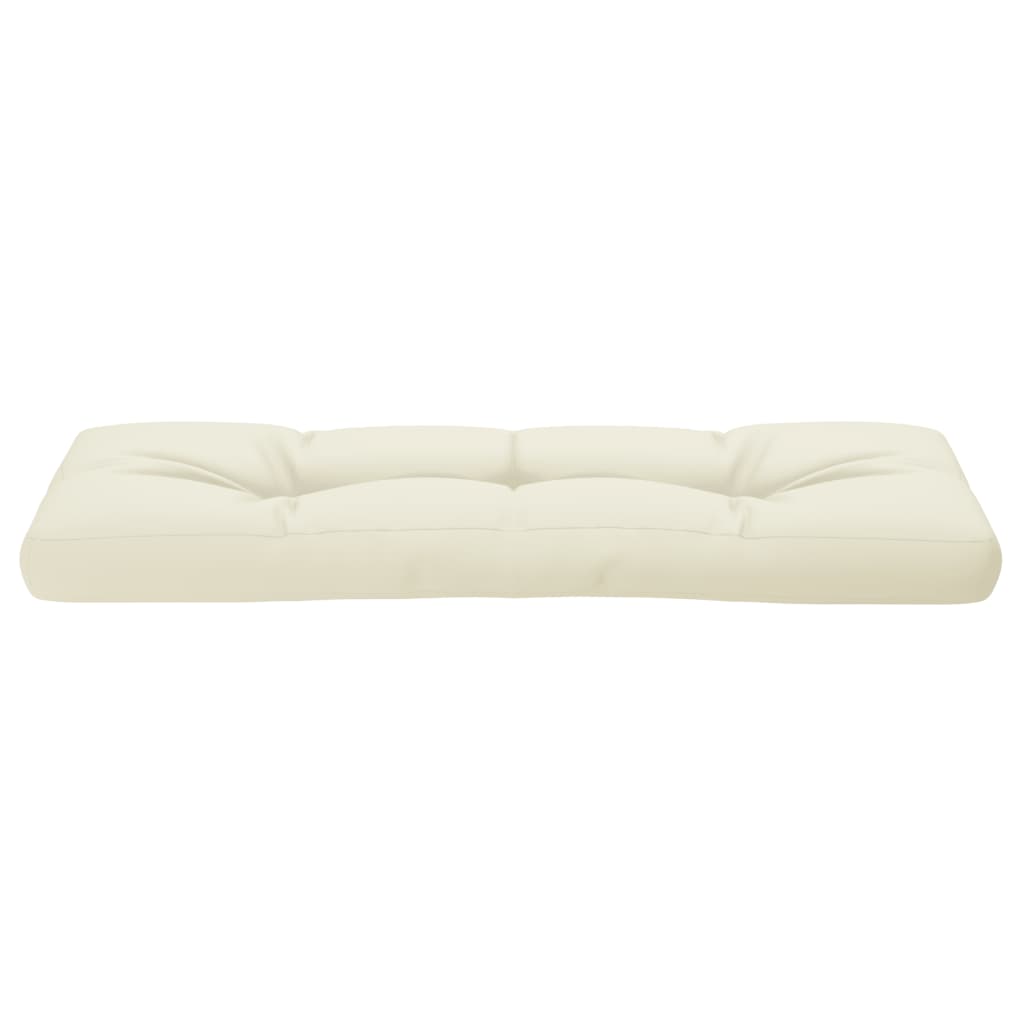 vidaXL Palletkussen 120x40x12 cm stof crèmekleurig, foto 4