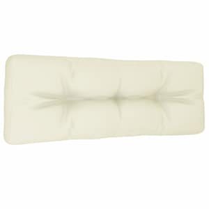 Poduška na palety krémová 120 x 40 x 12 cm textil - obrázek 4