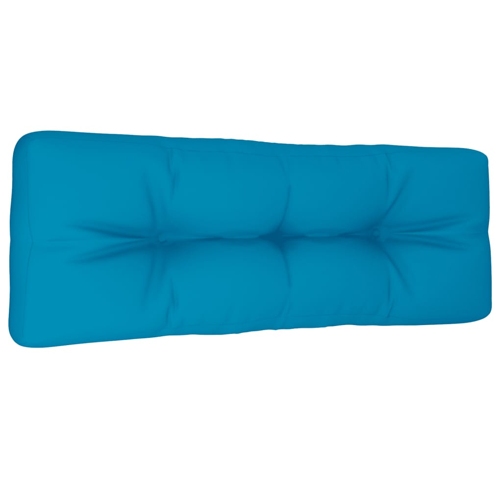 vidaXL Palletkussen 120x40x12 cm stof lichtblauw blauw, foto 2