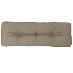 Poduška na palety taupe 120 x 40 x 12 cm textil - obrázek 2