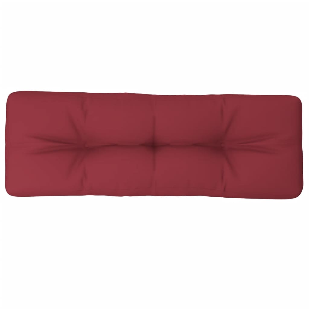vidaXL Podložka na paletový nábytok, vínová 120x40x12 cm, látka