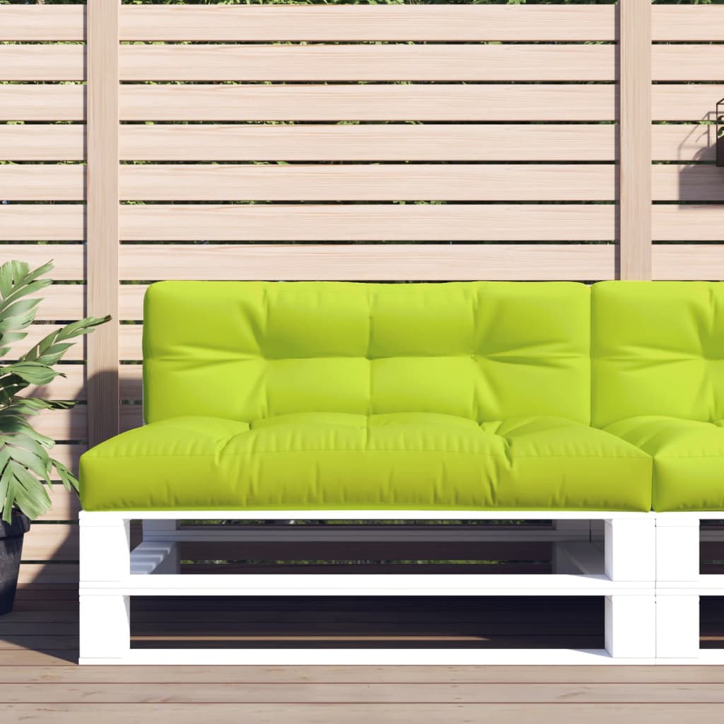 vidaXL pallehynde 120x40x12 cm stof lysegrøn