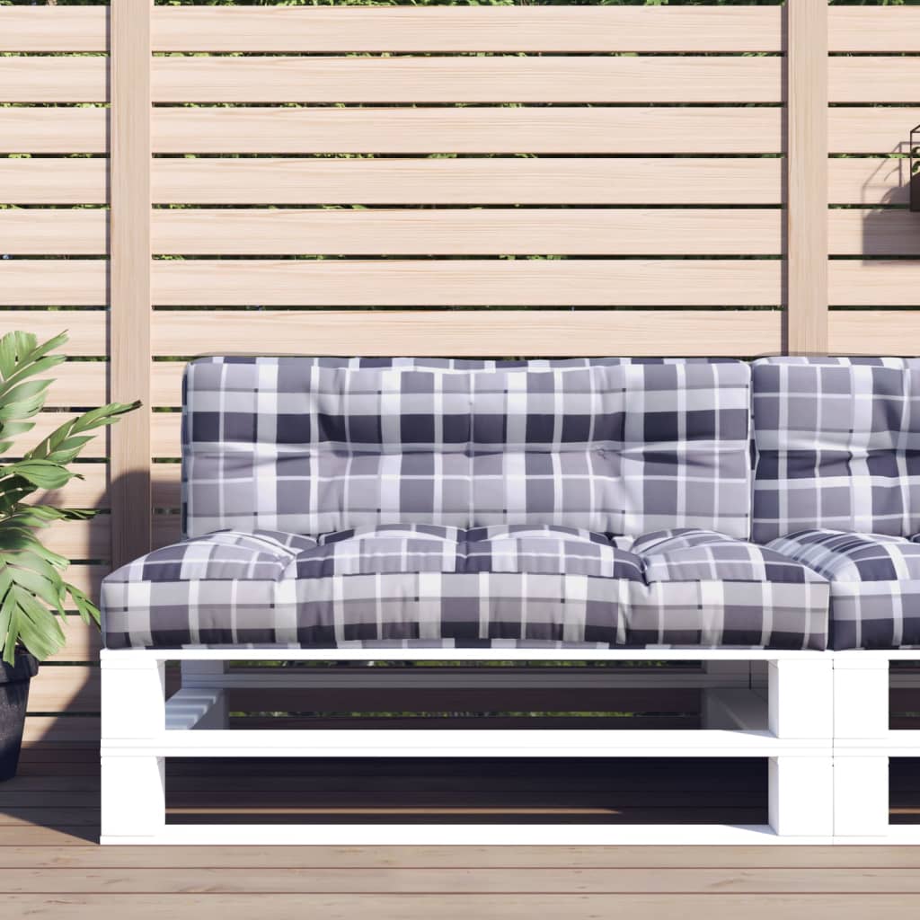 vidaxL pallehynde 120x40x12 cm stof gråternet