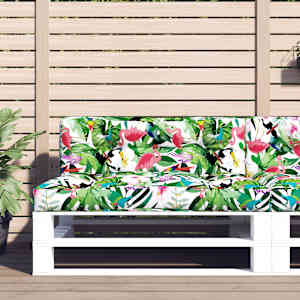 vidaXL Coussin de palette multicolore 120x40x12 cm tissu