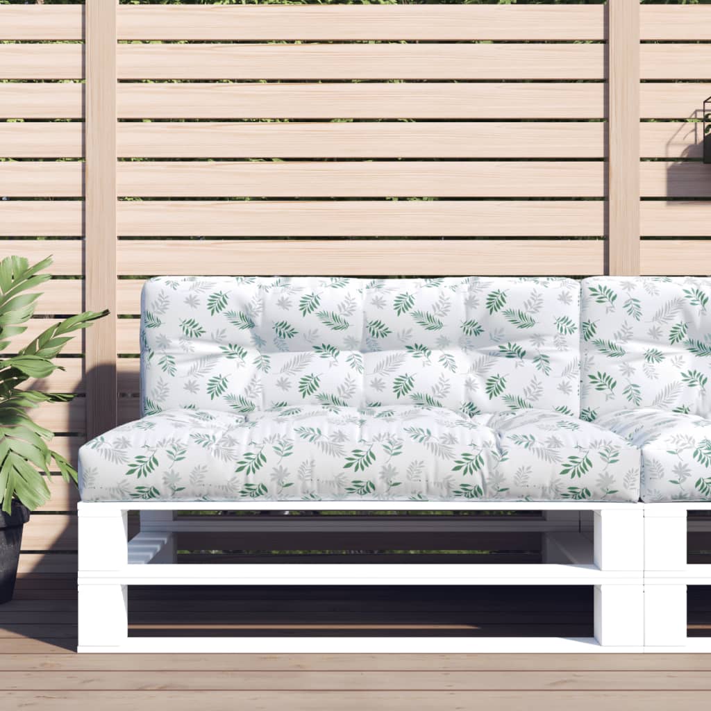 vidaXL hynde til pallesofa 120x40x12 cm stof bladmønster