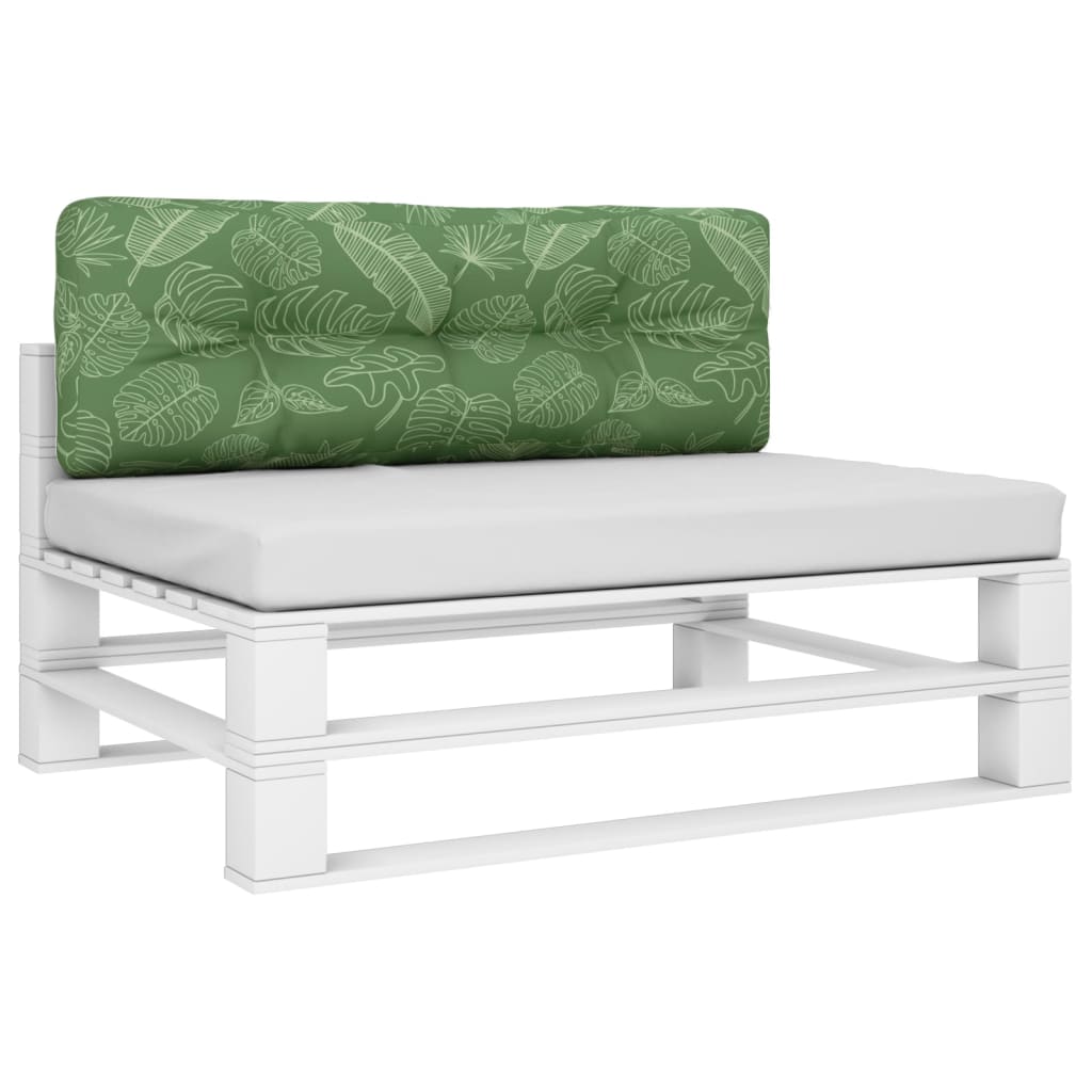 vidaXL Pernă de paleți, model frunze, 120x40x12 cm, textil