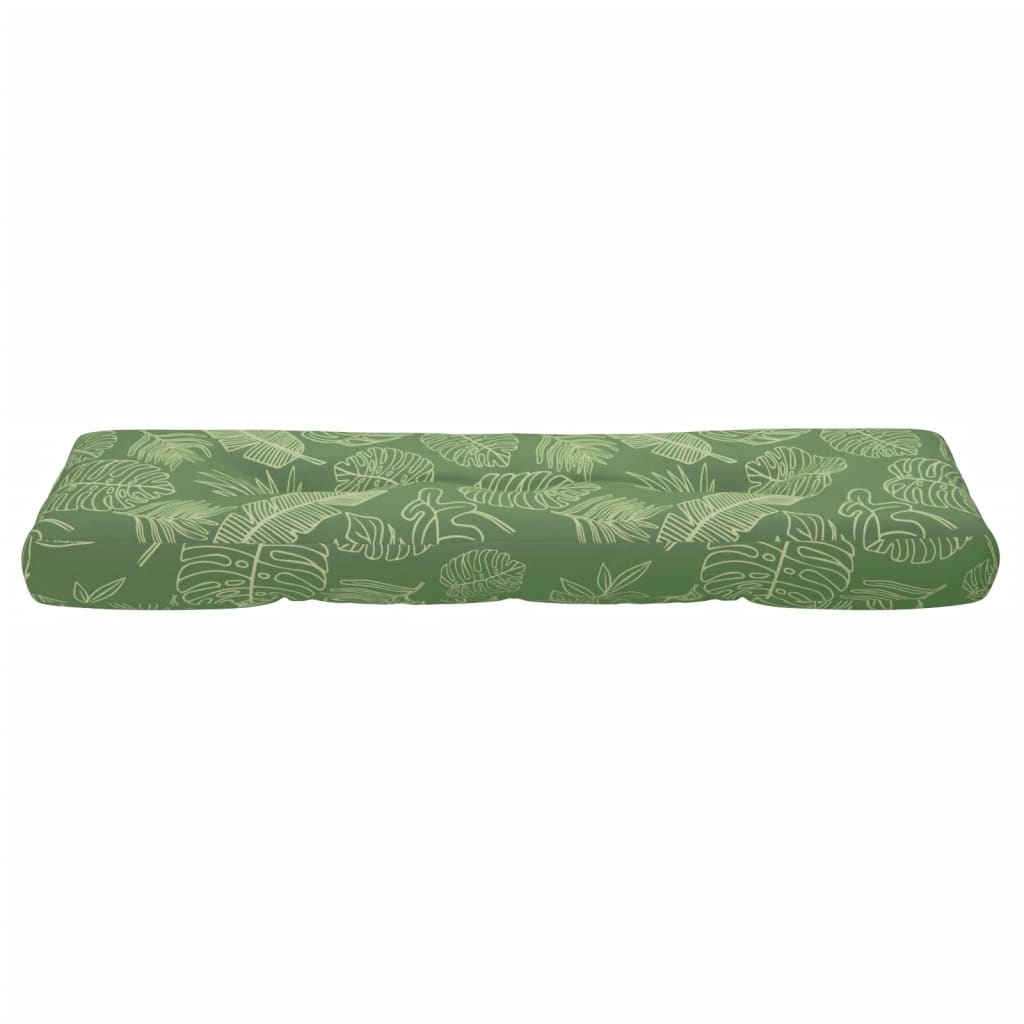 vidaXL Palletkussen 120x40x12 cm stof bladpatroon groen, foto 2