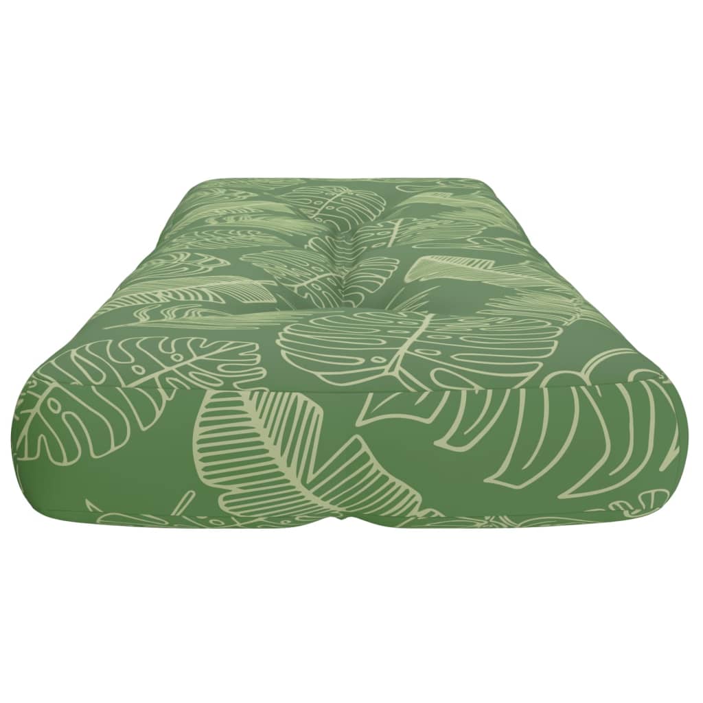 vidaXL Palletkussen 120x40x12 cm stof bladpatroon groen, foto 4