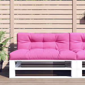 Poduška na palety růžová 120 x 40 x 12 cm textil - obrázek 1