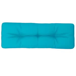Poduška na palety tyrkysová 120 x 40 x 12 cm textil - obrázek 4