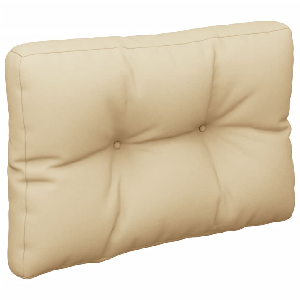 vidaXL Palletkussens 2 st stof beige, foto 4